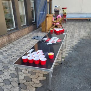Beerpong bord på en företagsfet