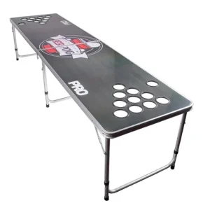 Beerpong bord med utskurna hål