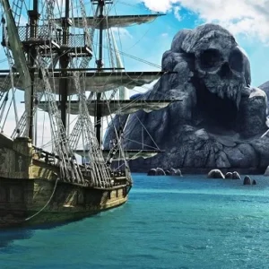 Hyr vår backdrop piratskepp