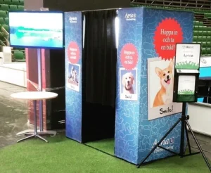 Fotobås på en mässa