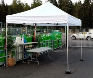 hyra 3x3 meter tält till event