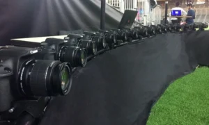 Stor kamerarigg på Tre Arena